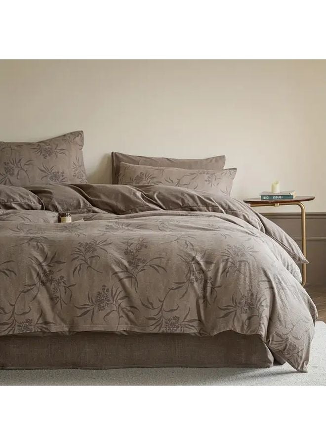 Vintage Floral Duvet Cover Soft Linen Yeyu Color 59x79 Inches Zipper Closure Machine Washable - Image 2